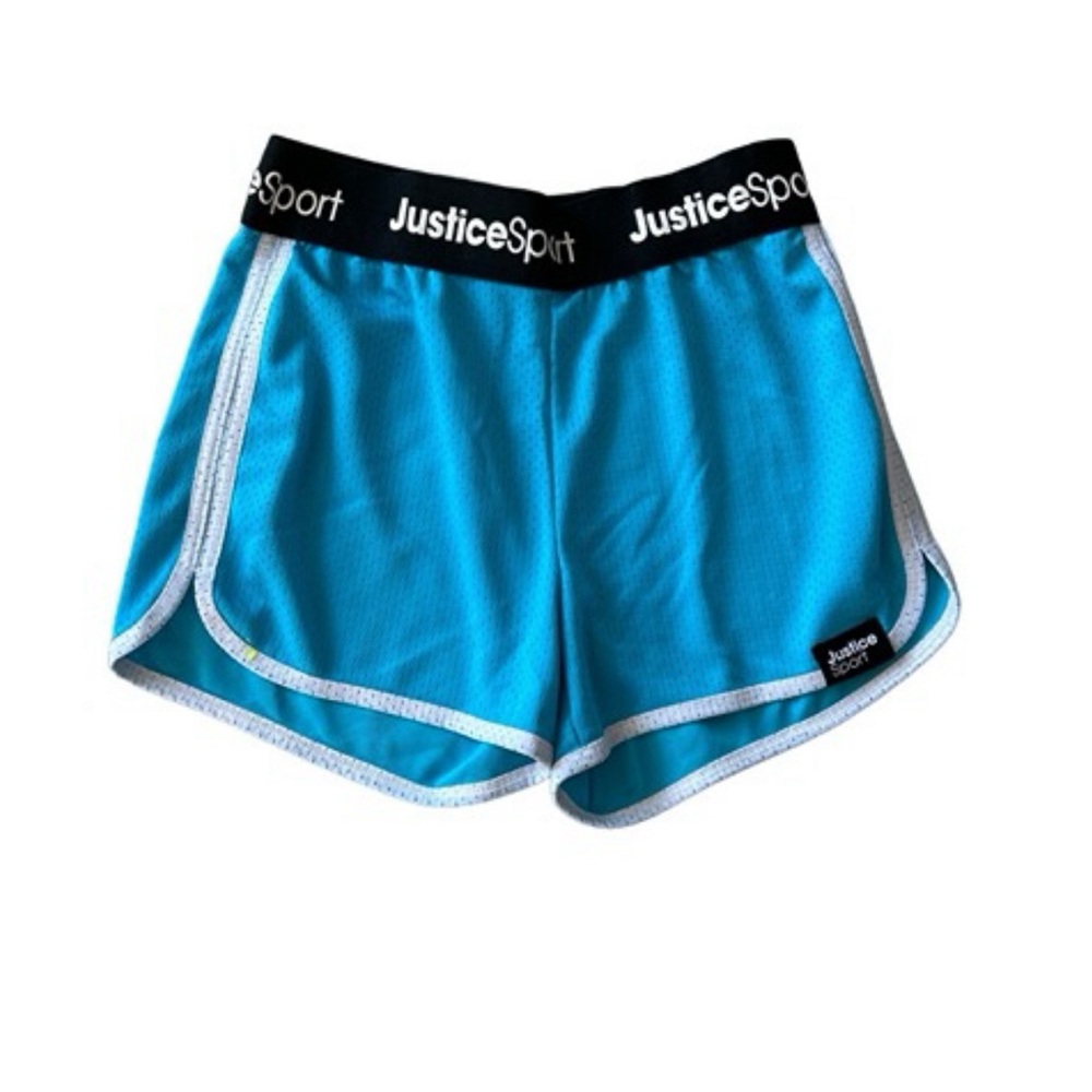 Justice Sport Blue Athletic Shorts for Girls L 10/12 -